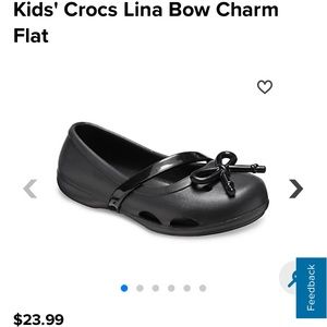 Girls’ Crocs Lina Bow Charm Flat
